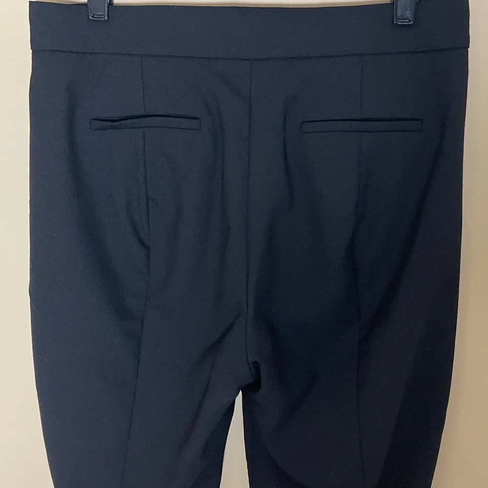 J. Crew Black Willa Trouser Pants 8 Italian Wool Nova Fides BK267 Quiet Luxury